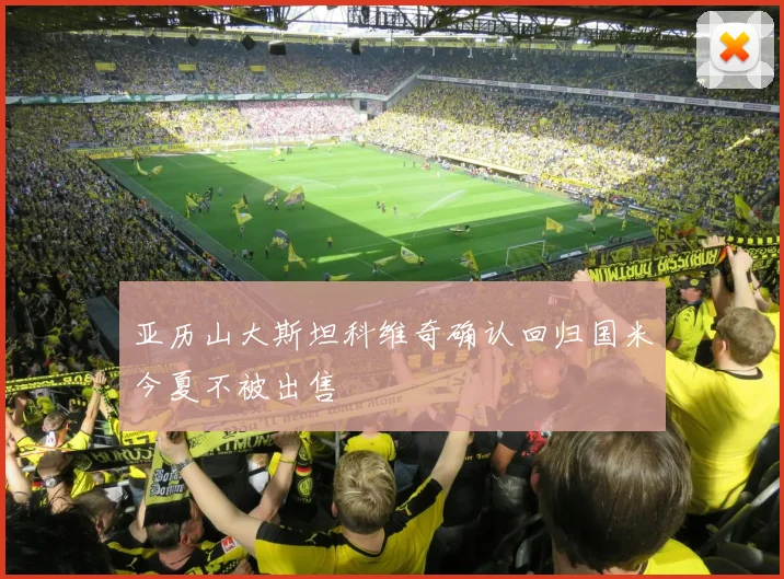 亚历山大斯坦科维奇确认回归国米今夏不被出售